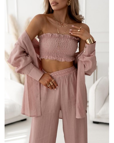 Komplet trzyczęściowy Scarlett różowy