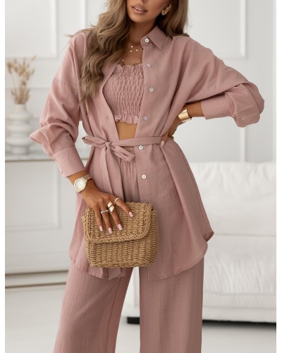 Komplet trzyczęściowy Scarlett różowy