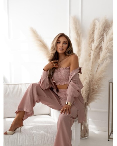 Komplet trzyczęściowy Scarlett różowy