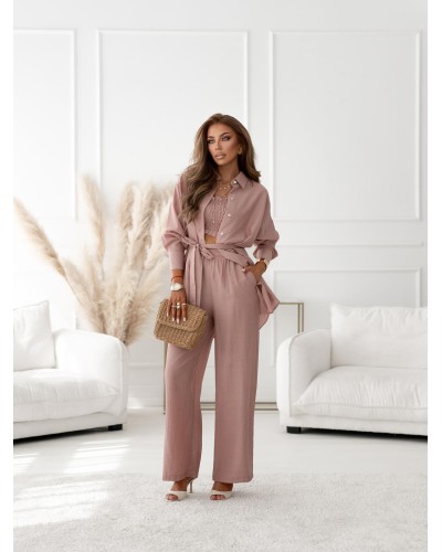 Komplet trzyczęściowy Scarlett różowy