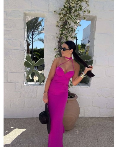 Sukienka maxi La Milla różowa