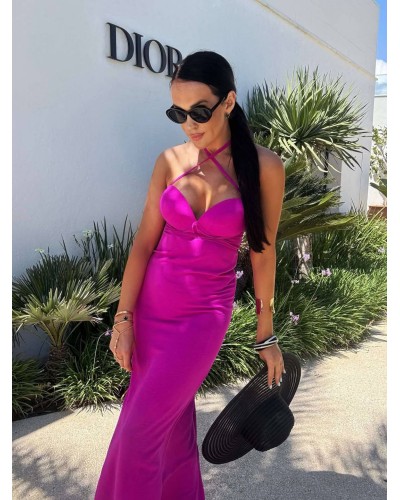 Sukienka maxi La Milla różowa