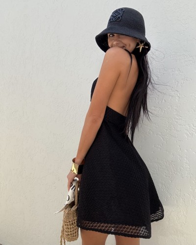 Sukienka ażurowa La Milla czarna