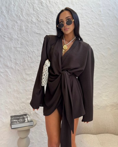 Sukienka kimono La Milla czekoladowy