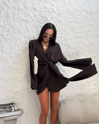 Sukienka kimono La Milla czekoladowy