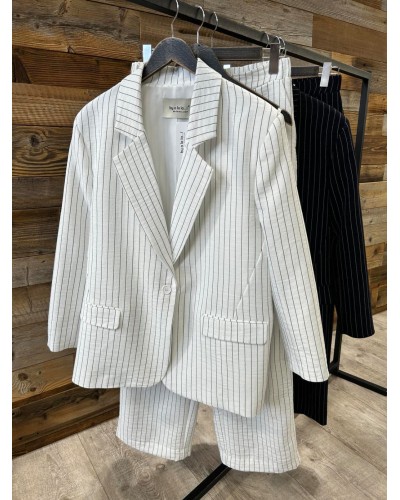 Garnitur w paski By o la la...! biały