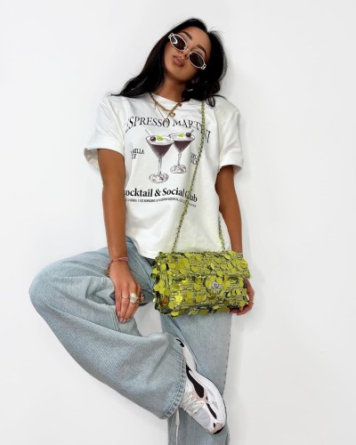 T-shirt Espresso Martini La Milla śmietanowy