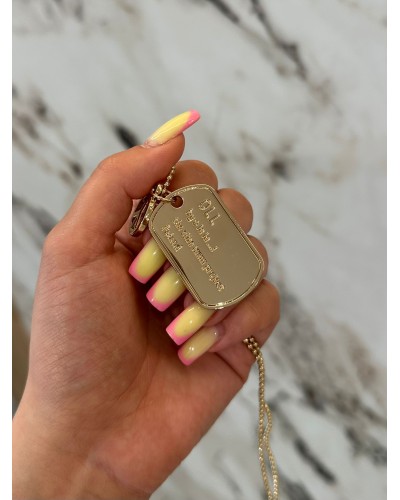 Wisior z nieśmiertelnikiem By o la la...! złoty