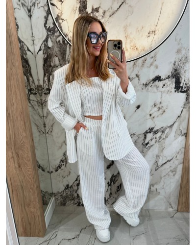 Garnitur w paski By o la la...! biały