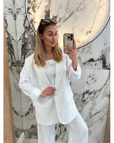 Garnitur w paski By o la la...! biały