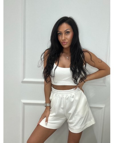 Top ze ściągaczem EMO śmietankowy