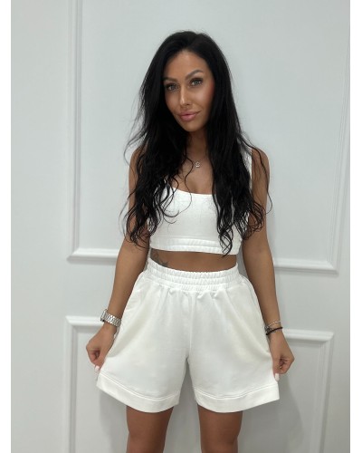 Top ze ściągaczem EMO śmietankowy