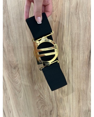 Pasek elastyczny ze złotą klamrą By o la la...!