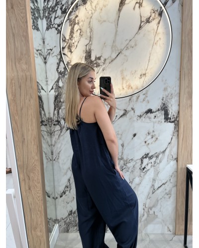 Kombinezon na ramiączkach By o la la...! granatowy