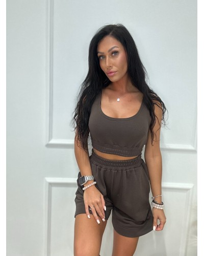 Spodenki dresowe EMO gorzka czekolada