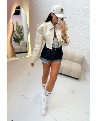 Krótka ramoneska La Milla ecru