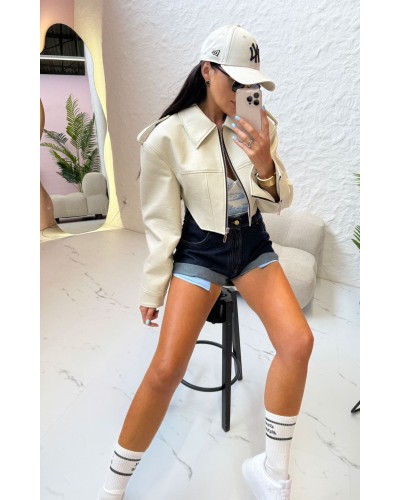 Krótka ramoneska La Milla ecru