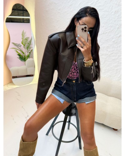 Spodenki jeansowe wywijane La Milla ciemne