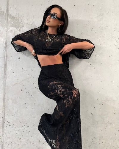 Spódnica koronkowa La Milla czarna