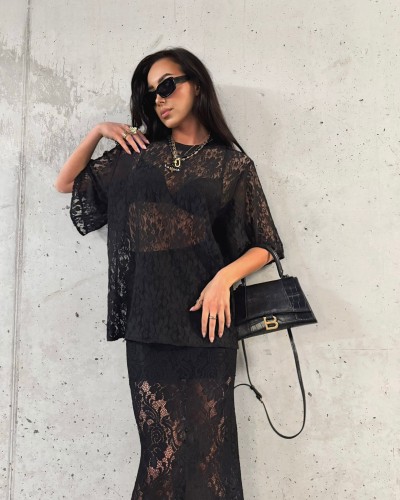 Spódnica koronkowa La Milla czarna