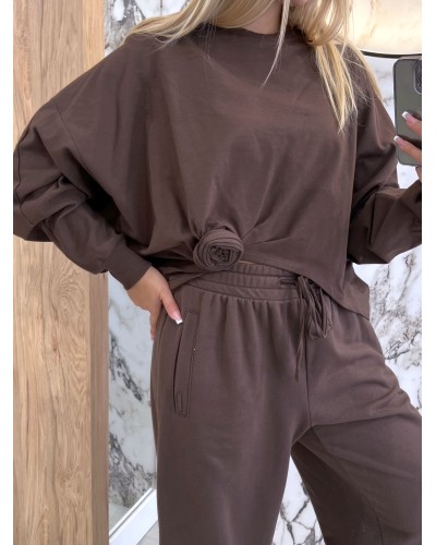 Bluza asymetryczna z różą By o la la...! chocomus