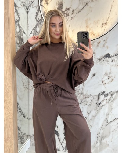 Bluza asymetryczna z różą By o la la...! chocomus