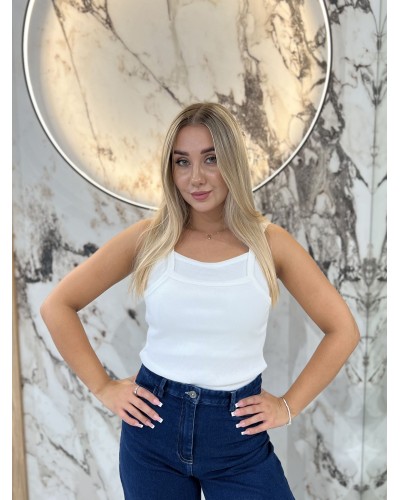 Bokserka podwójna na ramiączkach By o la la...! śmietankowa