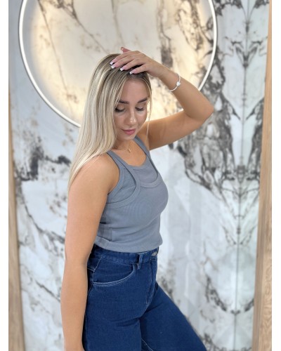 Bokserka podwójna na ramiączkach By o la la...! grafitowa