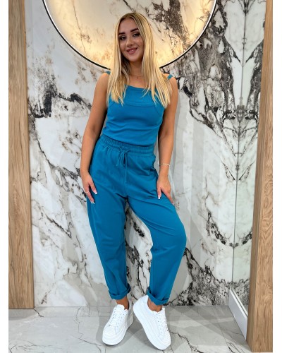 Bokserka podwójna na ramiączkach By o la la...! petrol