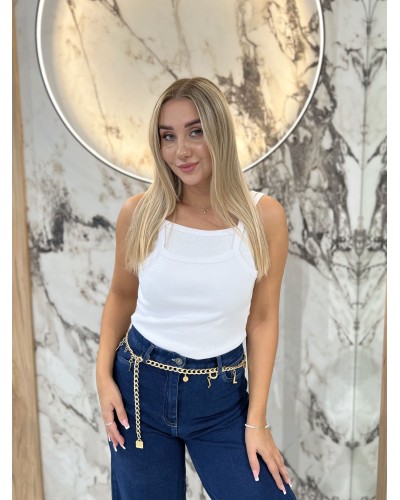 Bokserka podwójna na ramiączkach By o la la...! biała