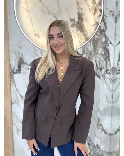 Marynarka materiałowa taliowana By o la la...! chocomus