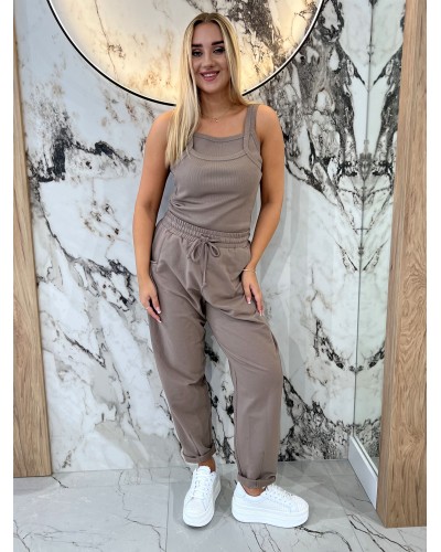 Spodnie dresowe troczki By o la la...! stone