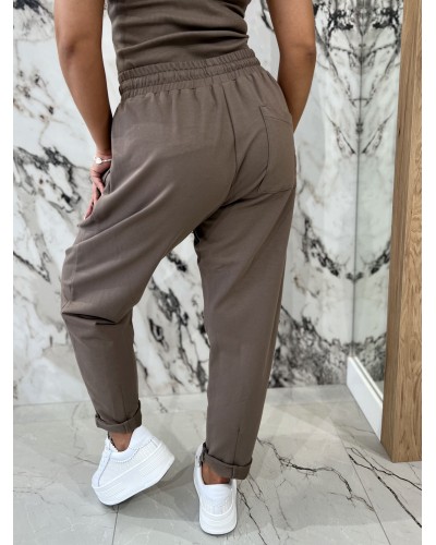 Spodnie dresowe troczki By o la la...! stone