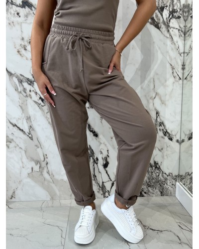 Spodnie dresowe troczki By o la la...! stone