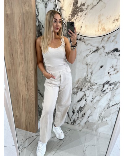 Spodnie dresowe banany By o la la...! beżowe