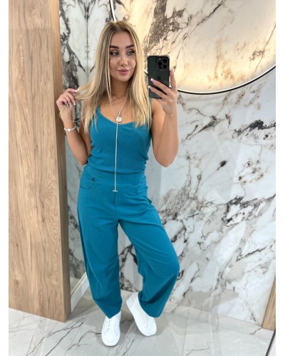 Spodnie dresowe banany By o la la...! petrol