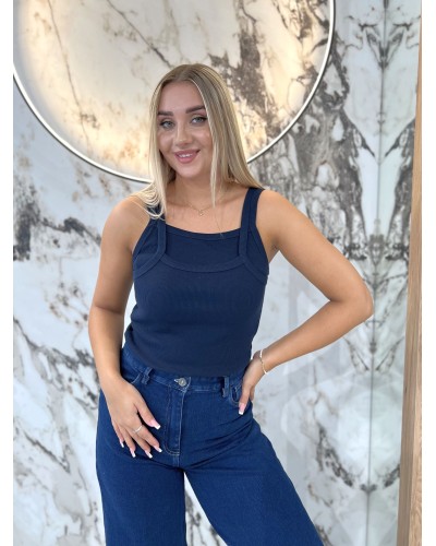 Bokserka podwójna na ramiączkach By o la la...! granatowa