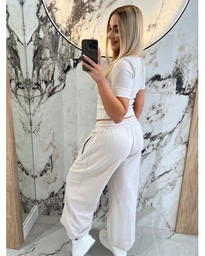 Top krótki serduszko By o la la...! beżowy