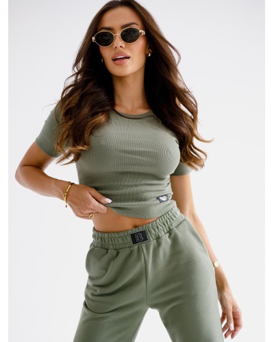 Top krótki serduszko By o la la...! matcha