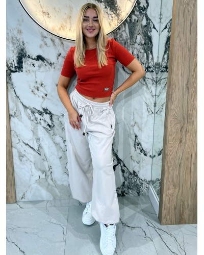 Top krótki serduszko By o la la...! terracotta