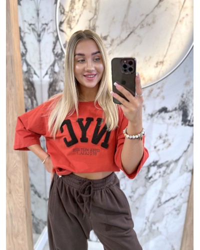 T-shirt NYC By o la la...! terracotta z chocomus