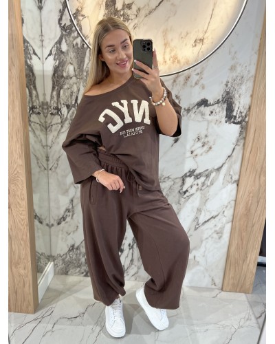 T-shirt NYC By o la la...! chocomus z beżem