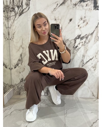 T-shirt NYC By o la la...! chocomus z beżem