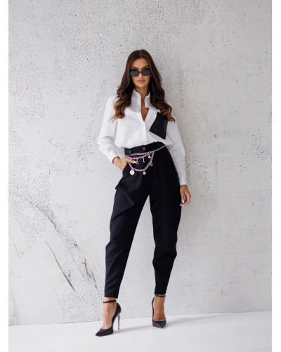 Spodnie z wycięciami By o la la...! czarne