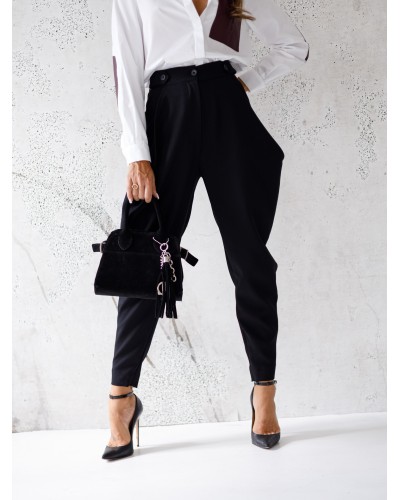 Spodnie z wycięciami By o la la...! czarne