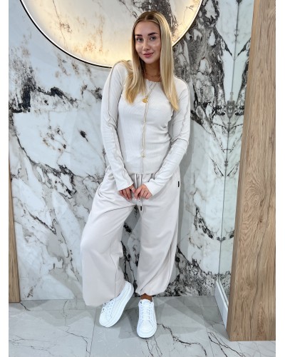 Bluzka fala By o la la...! beżowa