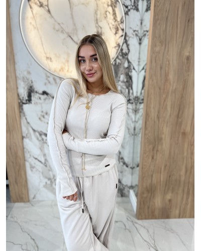 Bluzka fala By o la la...! beżowa