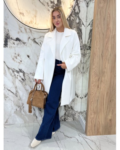 Płaszcz dresowy By o la la...! śmietanowy