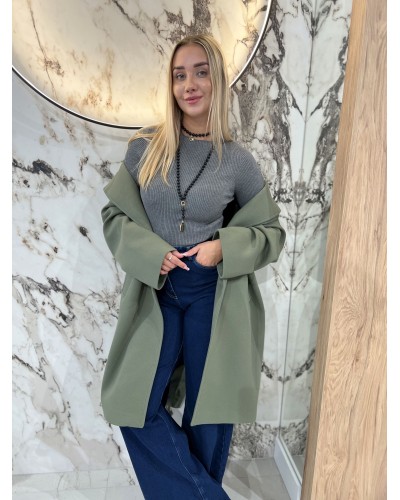 Płaszcz dresowy By o la la...! matcha