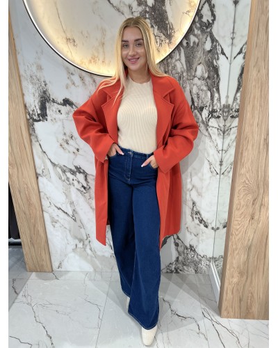 Płaszcz dresowy By o la la...! terracotta